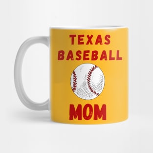 Texas Baseball Mom Mug